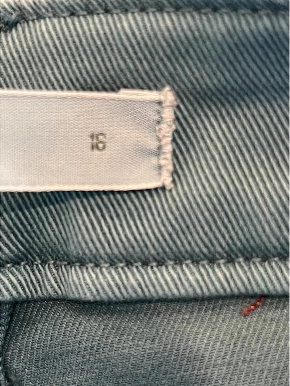 Woolrich Womens Slim Jeans Turquoise Stretch With Pockets Mid Rise Sz 16 - Picture 4 of 6